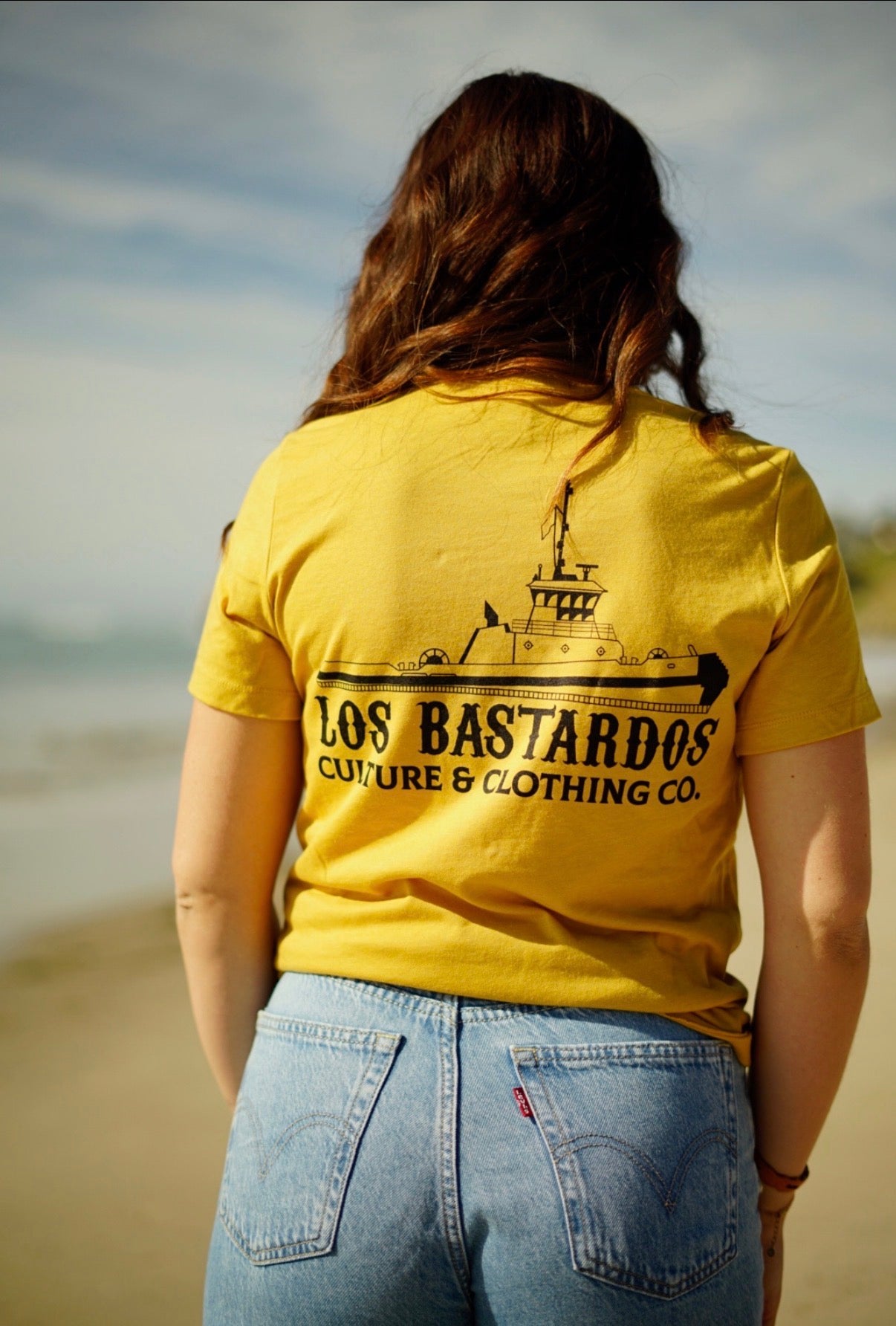 OG Bastardas Women’s Tee By Los Bastardos Culture In Mustard (Discounted Spring Drop)