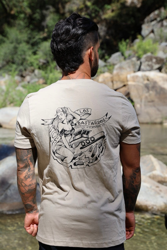 Ride Along Unisex T-Shirt By Los Bastardos Culture In Tan
