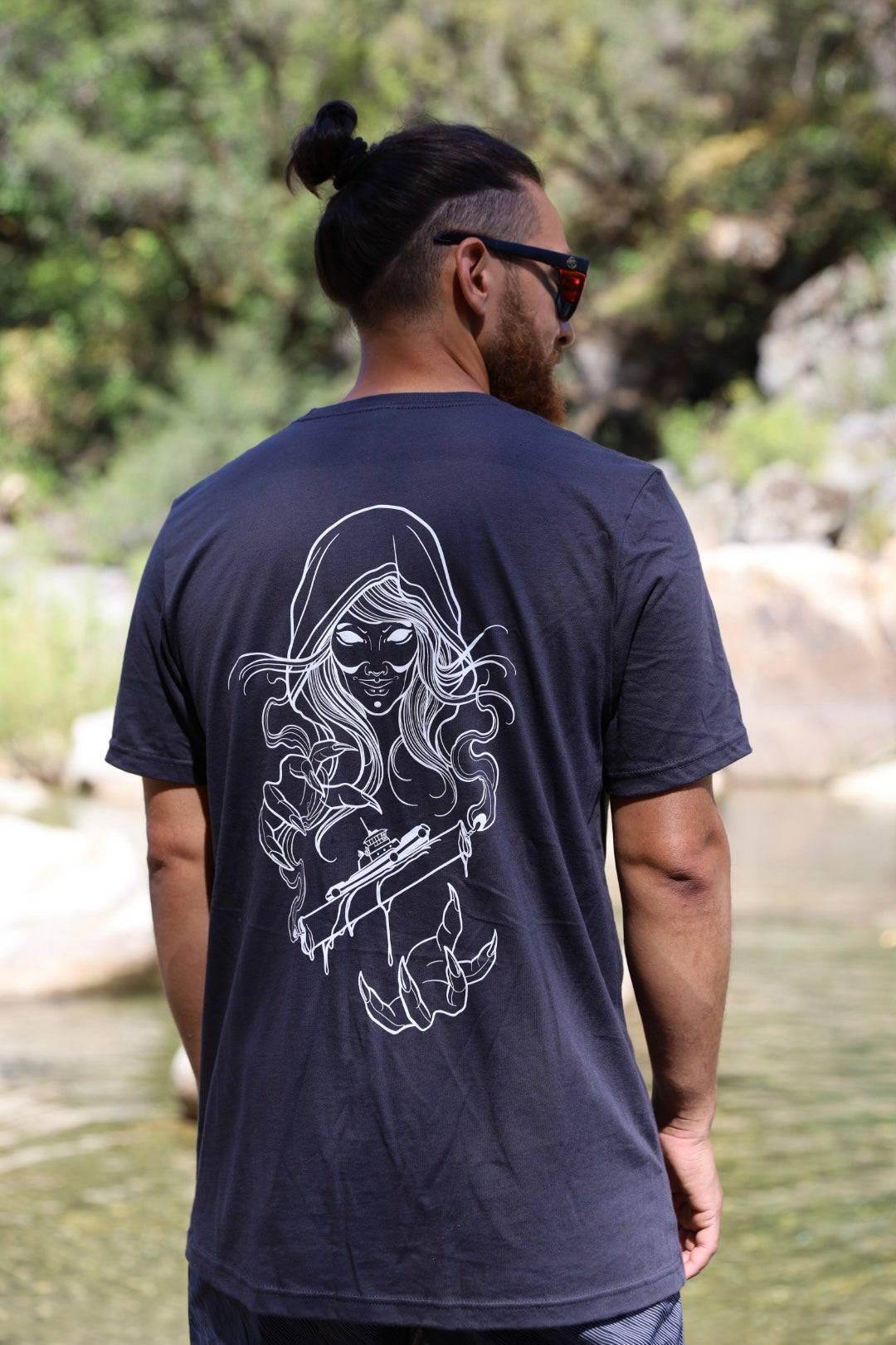 Burning At Both Ends Unisex T-Shirt By Los Bastardos Culture In Dark Grey