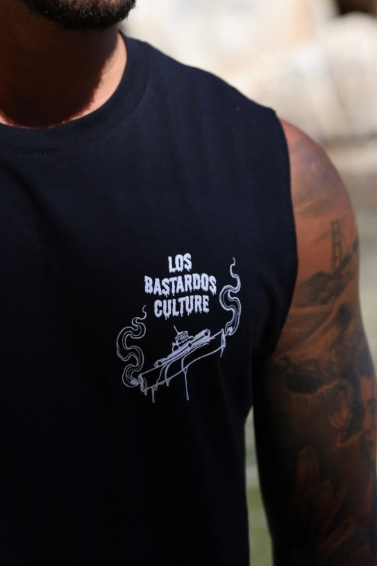 Burning At Both Ends Unisex Muscle Tank By Los Bastardos Culture In Black
