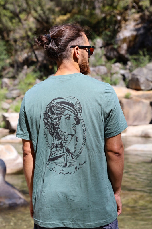 The Sea Favors No One Unisex T-Shirt By Los Bastardos Culture In Pine