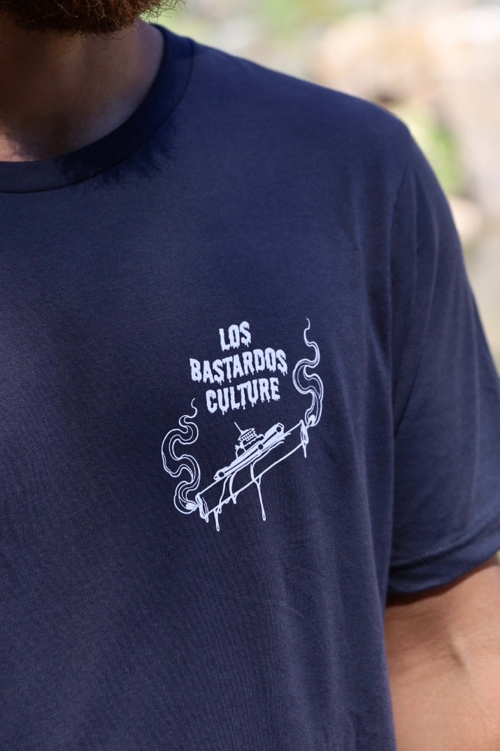Burning At Both Ends Unisex T-Shirt By Los Bastardos Culture In Dark Grey